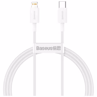 Дата кабель USB-C to Lightning 2.0m 20W white Baseus (CATLYS-C02)