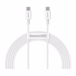 Дата кабель USB-C to USB-C 1.0m 100W white Baseus (CATYS-B02)
