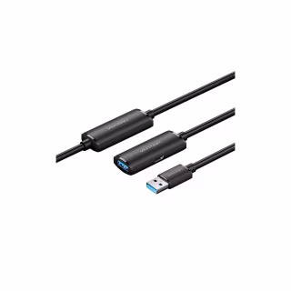 Дата кабель USB 3.0 AM/AF 5.0m Active black Vention (CBMBJ)