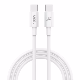Дата кабель USB-C to USB-C 1.0m 100W white Grand-X (CC-100W)
