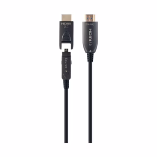 Кабель мультимедійний HDMI M to HDMI M 50.0m V2.0 AOC 4K60Hz gold Cablexpert (CCBP-HDMID-AOC-50M)