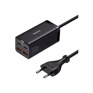 Зарядний пристрій Baseus 2xUSB-C 100W + 2xUSB GaN black (CCGP000101)