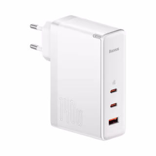 Зарядное устройство Baseus GaN5 Pro Fast Charger 2C+U 140W + Cable 1.0m Type-C 240W white (CCGP100202)
