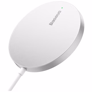 Зарядний пристрій Baseus Simple Mini3 Magnetic Wireless Charger 15W Silver (CCJJ040012)