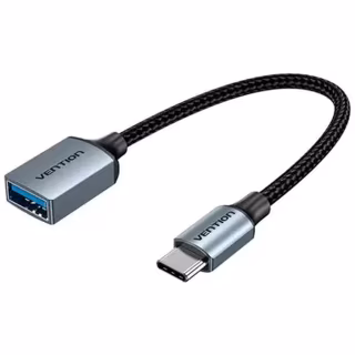 Перехідник USB 3.0 Type-C to USB AF (OTG) 0.15m Aluminum Alloy Vention (CCXHB)