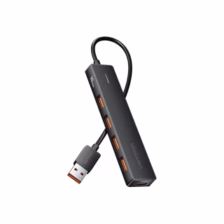 Концентратор Vention USB to 4xUSB 3.2 Gen2 + USB-C 10Gbps 0.15m black (CHOBB)