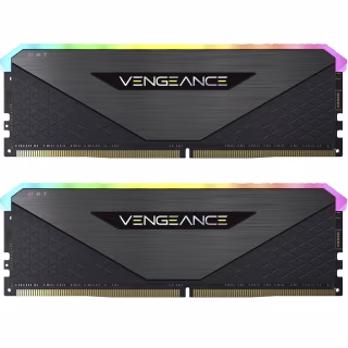 Модуль пам'яті для комп'ютера DDR4 32GB (2x16GB) 3600 MHz Vengeance RGB RT Black Corsair (CMN32GX4M2Z3600C18)