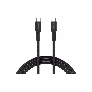 Дата кабель USB-C to USB-C 1.0m OnWire 60CL C-C 60W COLOR Braided 1m Black Canyon (CND-CCAP60AB10B)