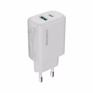 Зарядний пристрій Canyon OnCharge 250 25W 1xPD 1xQC EU White (CNE-CHA250-21)