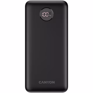 Батарея универсальная Canyon PB-2002 20000mAh, PD/20W, QC/3.0/22.5W, Black (CNE-CPB2002B)