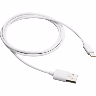 Дата кабель USB 2.0 AM to USB-C 1.0m white Canyon (CNE-USBC1W)