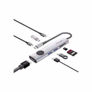 Концентратор Promate USB-C 9-in-1 Promate comandhub-lite (comandhub-lite)