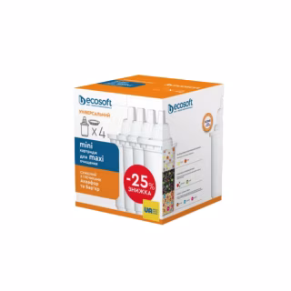 Картридж для фільтра глечика Ecosoft К-т Картриджів для глечиків універсальний (3+1 ш (CRVKAB4ECO)