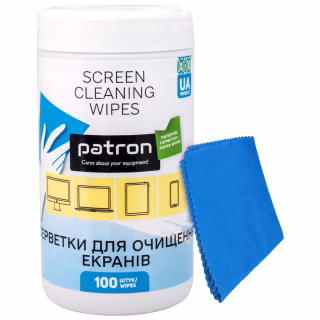 Салфетки Patron for TFT/PDA/LCD 100pcs F3-059 + microfiber 20х20cm (CS-PN-BUNDL-5)