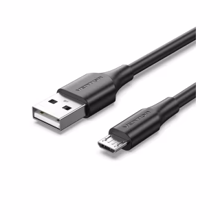 Дата кабель USB 2.0 AM to Micro 5P 1.0m 2A black Vention (CTIBF)