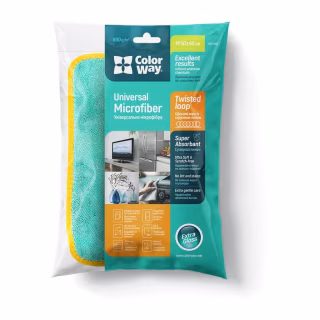 Салфетки для уборки ColorWay Микрофибра для универсального применения 600gsm 40 х 40 см 1 шт. (CW-4460)