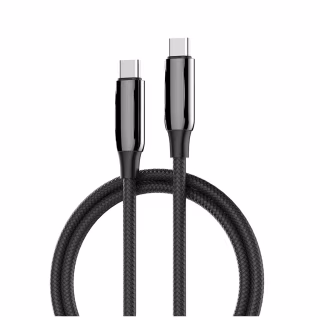 Дата кабель USB-C to USB-C 1.0m (PVC+Aluminum Alloy) (PD Fast Charging 240W) 5А black ColorWay (CW-CBPDCC069-BK)
