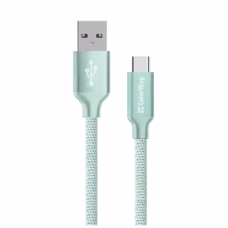 Дата кабель USB 2.0 AM to USB-C 2.0m mint ColorWay (CW-CBUC008-MT)