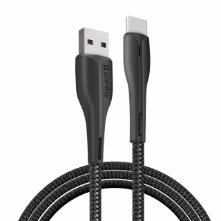Дата кабель USB 2.0 AM to USB-C 1.0m led black ColorWay (CW-CBUC034-BK)