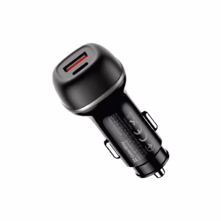 Зарядний пристрій ColorWay USB-C PD45W + USB QC3.0 car adapter (CW-CHA067PD-BK)