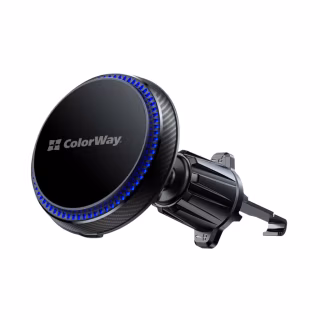 Універсальний автотримач ColorWay MagSafe 360° Air Vent 15W Black (CW-CHMW041Q-BK)