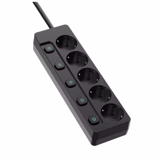 Мережевий фільтр живлення ColorWay CW-PSEA52SBK 5 розеток2м (CW-PSEA52SBK)