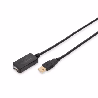 Дата кабель USB 2.0 AM/AF 5.0 m active Digitus (DA-70130-4)