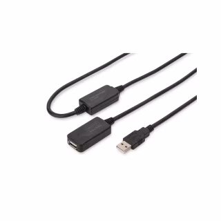 Дата кабель USB 2.0 AM/AF 20.0 m active Digitus (DA-73102)