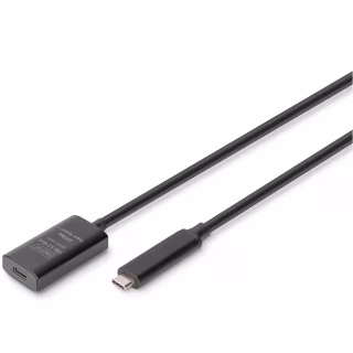 Дата кабель USB-С to USB-C 5.0m M/F USB3.2 Gen2 Active 10G Digitus (DA-73112)
