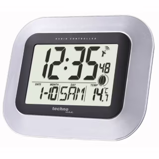 Настінний годинник Technoline WS8005 Silver/Black (DAS301208)