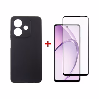 Чехол для мобильного телефона Dengos Carbon + glass Oppo A40m/A40 Black (DG-KM-159)