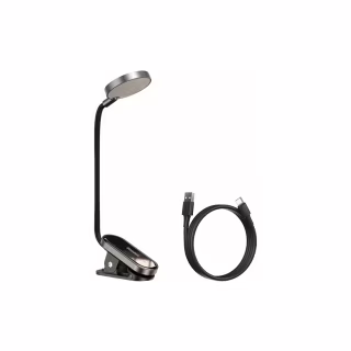 Настольная лампа Baseus Comfort Reading Mini Clip Lamp with battery Dark Gray (DGRAD-0G)