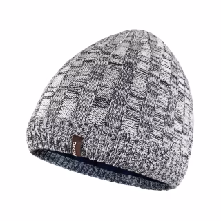 Водонепроницаемая шапка Dexshell Heathered Rib Knit Beanie Onesize 56-58 см біло-сіра (DH32405MBL)