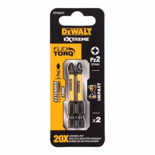 Набор бит DeWALT IMPACT TORSION, ударные, Pozidriv,Pz2, L=57 мм, 2 шт (DT70531T)