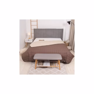 Покривало Viluta стьобане двустороннє Дует Шоколадно-ванільний 210х240 (duet_shokvanil_210x240)