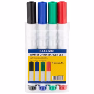 Набор маркеров Economix 4 маркера для белых досок 2-3 мм в блистере (E11805)