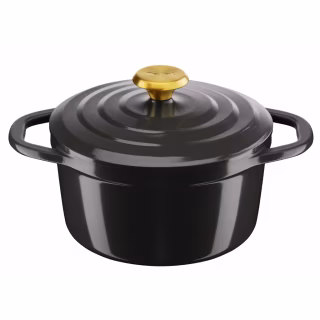 Каструля Tefal Air, з кришкою, 3.1л, алюміній, чорний (E2554404)