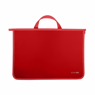 Папка - портфель Economix А4 пластиковий на блискавці, 2 відділення, червоний (E31630-03)