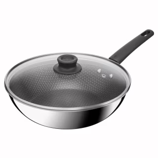 Сковорода Tefal ВОК Emotion+ Power з кришкою 28см (E3411655)