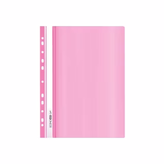 Папка-скоросшиватель Economix А4 Light с перфорации, розовая (E38504-09)