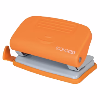 Діркопробивач Economix пластиковий з лінійкою, до 10 аркушів помаранчевий (E40133-06)