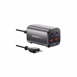 Зарядний пристрій Essager 2xUSB-C + 2xUSB 67W GaN (ECT2AC-JYB0G-Z)