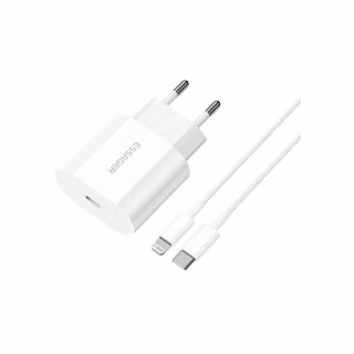 Зарядний пристрій Essager USB-C PD20W + cable USB-C to Lightning white (EFJB02-XBL02-T)