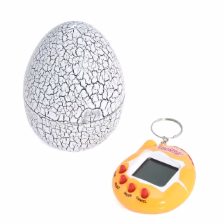 Інтерактивна іграшка UFT електронний вихованець Тамагочі в Яйці Динозавра Eggshell Game White (EggWhite)