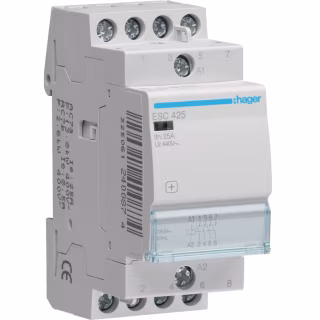 Автоматичний вимикач Hager 25 A 230V 4NO 2P (A) (ESC425)