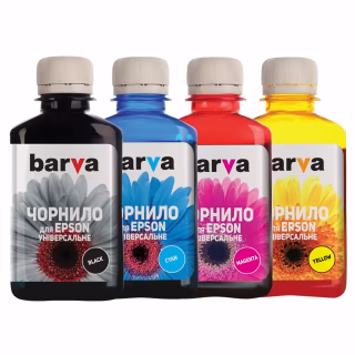 Чернила Barva Epson universal 1, water-soluble, 180г*4 B/C/M/Y (EU1-180-MP)