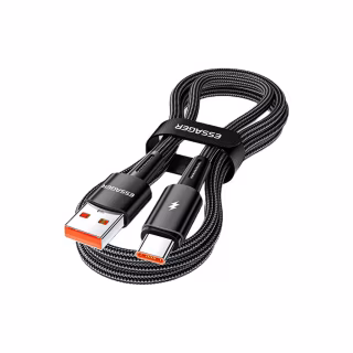 Дата кабель USB 2.0 AM to USB-C 2.0m 120W black Essager (EXC120-CGA01-P)