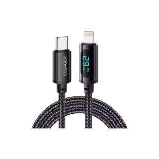 Дата кабель USB-C to Lightning 1.0m 29W LED black Essager (EXCTL-XY01-P)