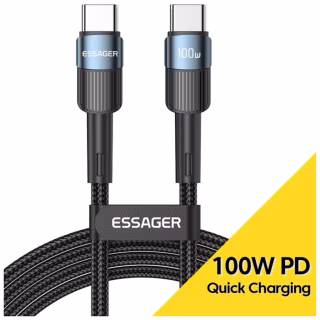 Дата кабель USB-C to USB-C 2.0m 100W blue Essager (EXCTT1-XCA03)