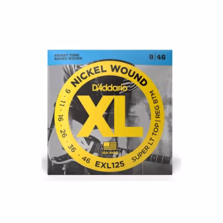 Струны для гитары D'Addario XL Nickel Wound Super Light Top / Regular Bottom (09-46) (EXL125)
